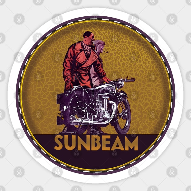 Sunbeam Motorcycles Vintage Sticker by Midcenturydave